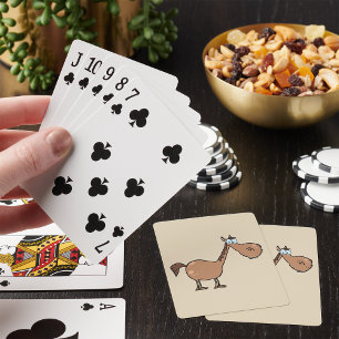 Uppspelningskort för tecknad Horse Casinokort