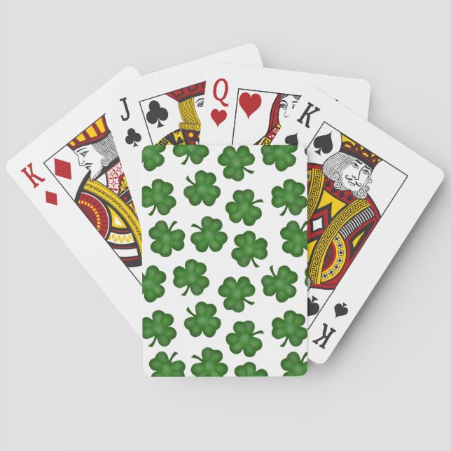 Uppspelningskort för texturerat Klöver Casinokort (Baksidan)