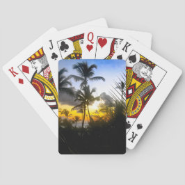 Uppspelningskort för Tropical Sunset-utskrift Casinokort