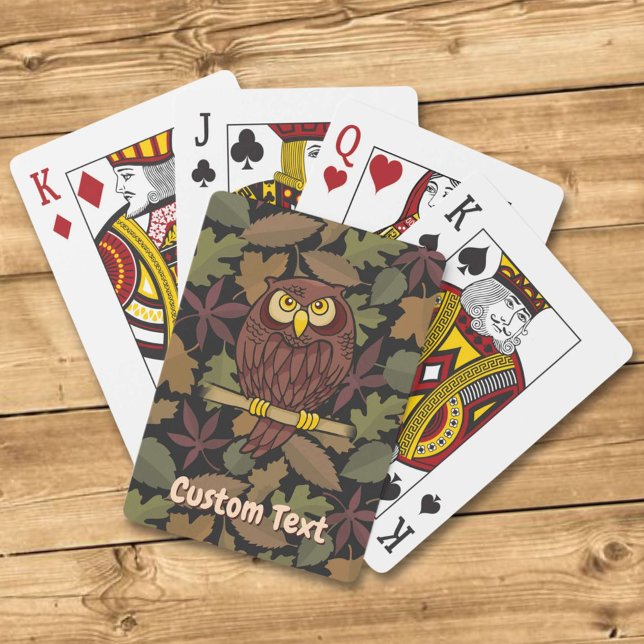 Uppspelningskort för uggla Tecknad Casinokort (Skapare uppladdad)