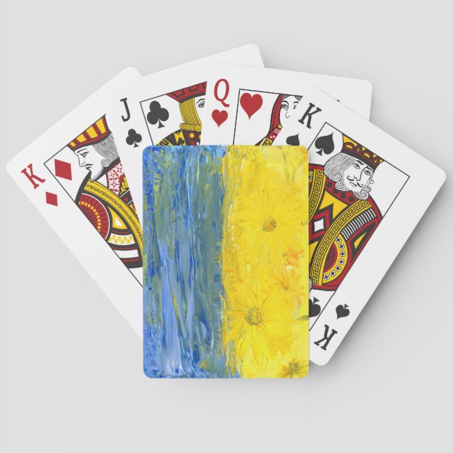 Uppspelningskort för ukrainska Flagga Casinokort (Baksidan)