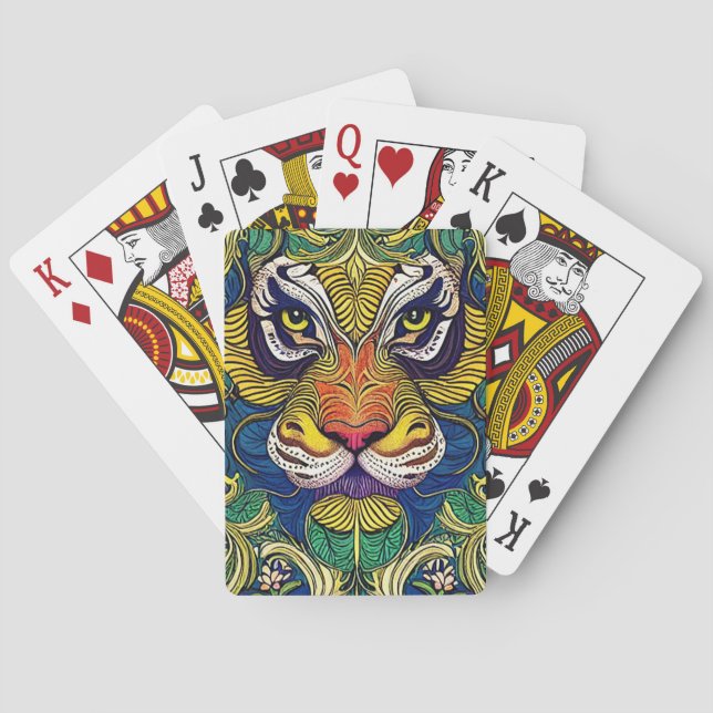 Uppspelningskort för vild Tiger Casinokort (Baksidan)