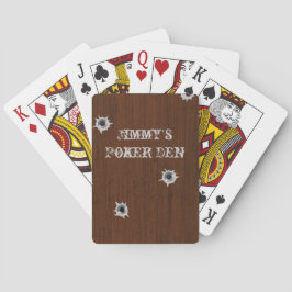 Uppspelningskort för vintage Wood Kolla Poker Spelkort