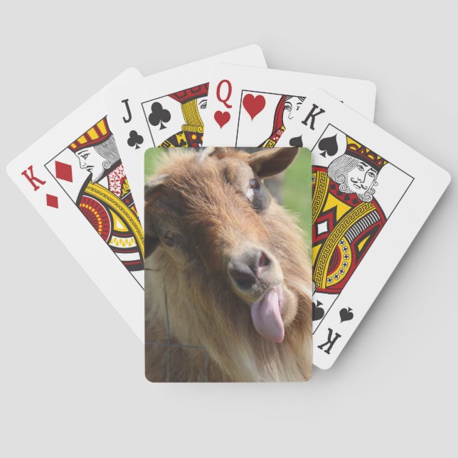 Uppspelningskort "Goat Ansikte" - Leverans Casinokort (Baksidan)
