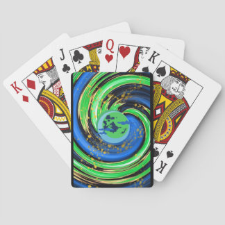 Uppspelningskort Grönt Swirl Deck of Cards Casinokort