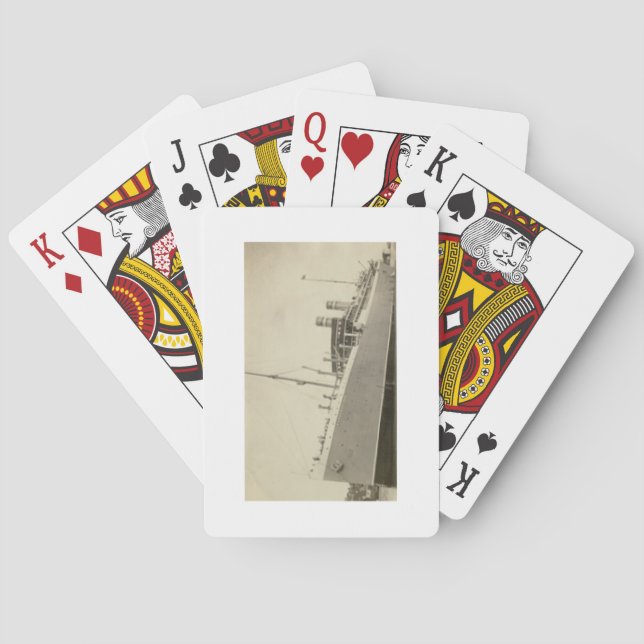 Uppspelningskort i Antique Stil Frakt | Real Photo Casinokort (Baksidan)