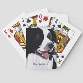 Uppspelningskort i Black and White Gräns Collie Casinokort