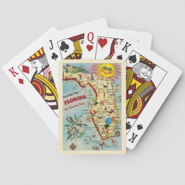 Uppspelningskort i Florida Karta Casinokort (Baksidan)