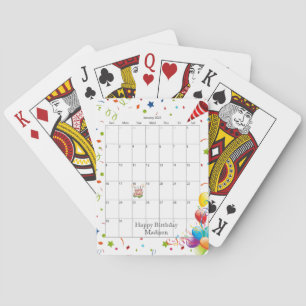 Uppspelningskort i grattis på födelsedagen i janua casinokort