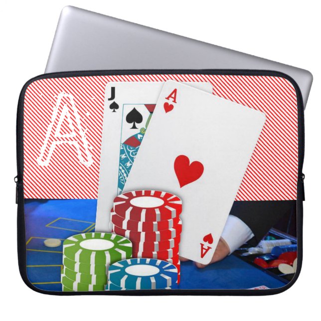 Uppspelningskort i laptop sleeve (Framsidan)