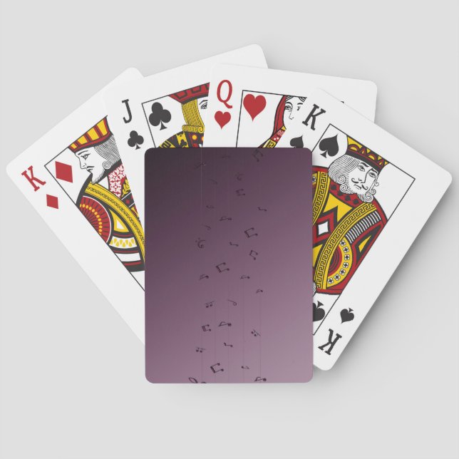 Uppspelningskort i musik noter casinokort (Baksidan)