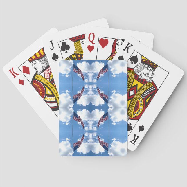 Uppspelningskort i old glory casinokort (Baksidan)