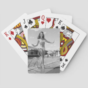 Uppspelningskort i Retro-Stil "Avaxande polsida" Casinokort
