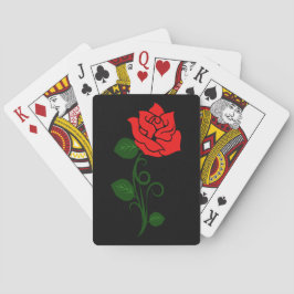 Uppspelningskort i röd ros casinokort