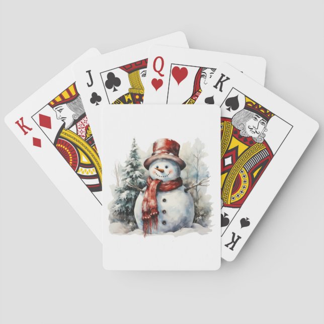 Uppspelningskort i snögubbe casinokort (Baksidan)