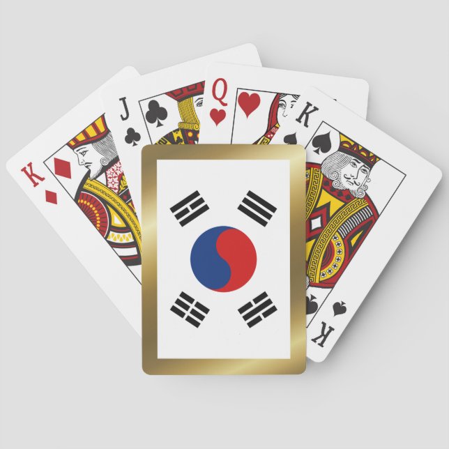 Uppspelningskort i Sydkorea Flagga Spel Kort (Baksidan)