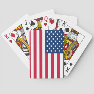Uppspelningskort i USA flagga Casinokort