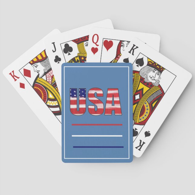 Uppspelningskort i USA flagga Casinokort (Baksidan)