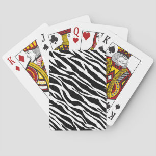 Uppspelningskort i zebra tryck spelkort
