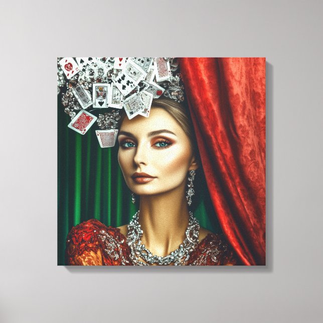 Uppspelningskort Inslag, klädesdesign, Mode Canvastryck (Framsida)