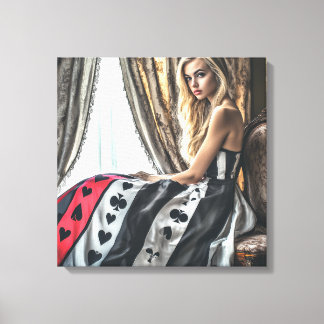 Uppspelningskort Inslag, klädesdesign, Mode Canvastryck