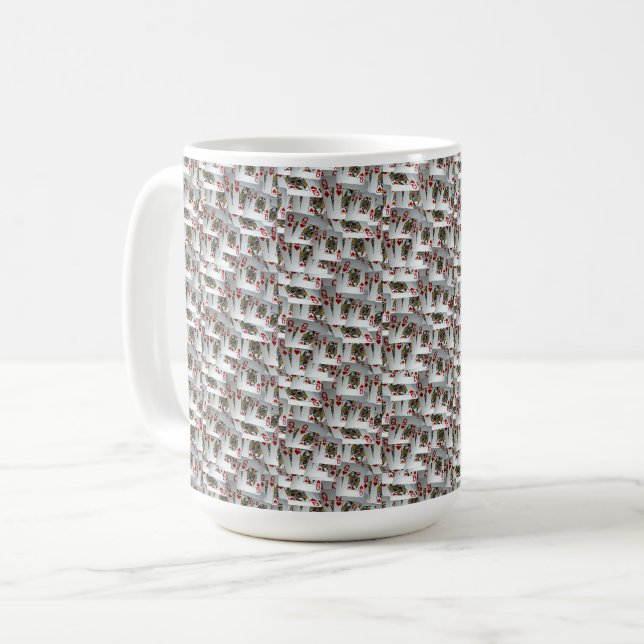Uppspelningskort ködesign. kaffemugg (Framsida vänster)