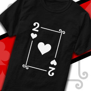 Uppspelningskort kostar två kort 2 av Hjärter T Shirt