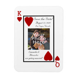 Uppspelningskort Kung/drottning Spara datum magnet