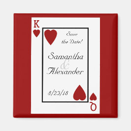 Uppspelningskort Kung/drottning Spara datum magnet