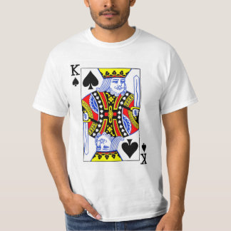 Uppspelningskort kung i Spades T-shirt