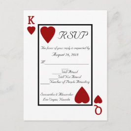 Uppspelningskort Kung/Queen OSA Reply Postcard Inbjudan Vykort