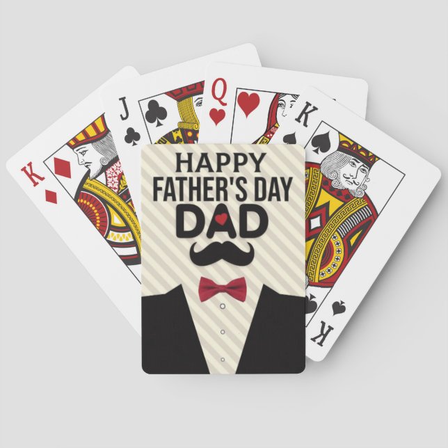 Uppspelningskort "Lycklig Fars dag" Casinokort (Baksidan)