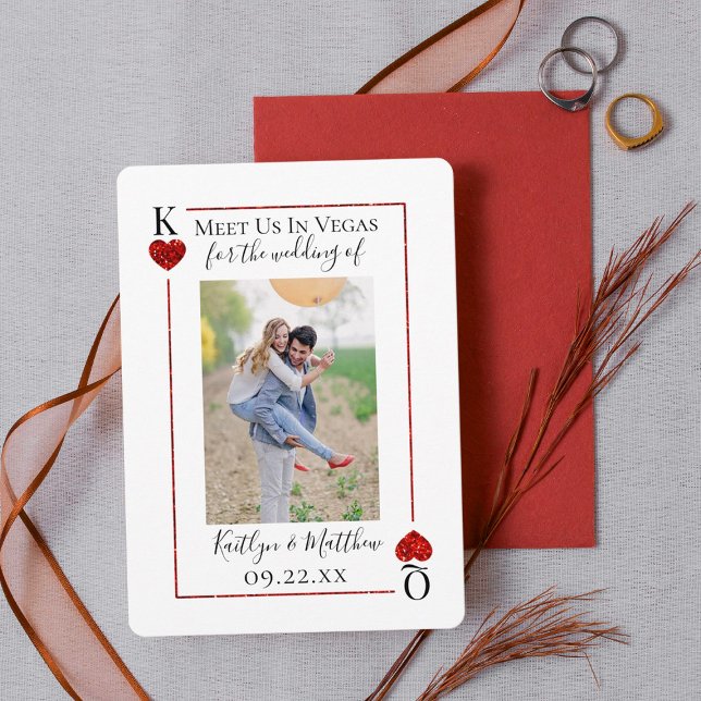 Uppspelningskort med Bröllop-foto Spara datum Spara Datumet (Skapare uppladdad)