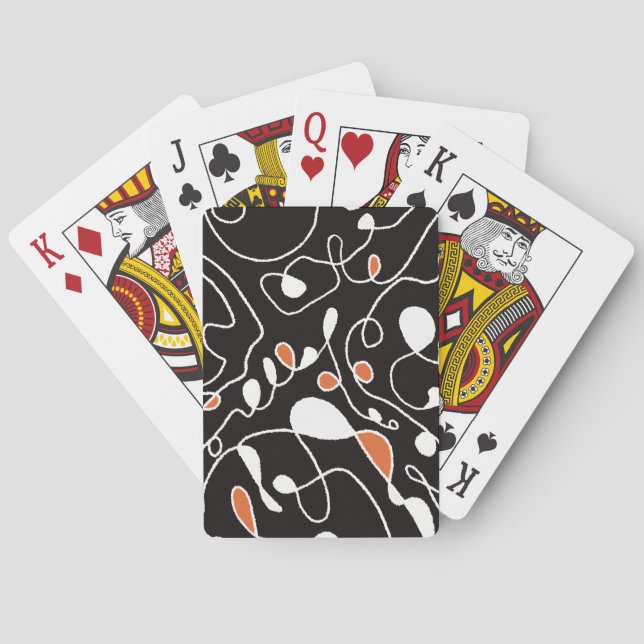 Uppspelningskort med en linjeartikel i Mönster-kon Casinokort (Baksidan)