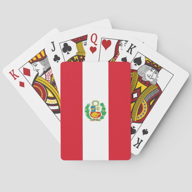 Uppspelningskort med Flagga från Peru Kortlek (Baksidan)