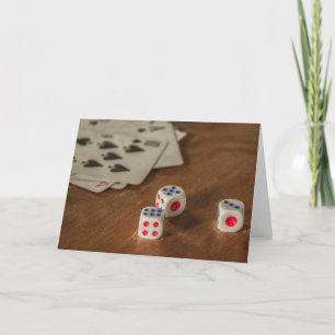 Uppspelningskort och Dice Greeting Card Kort