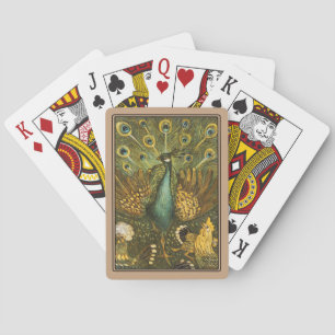 Uppspelningskort Peacock och Chickens Hoytema Casinokort