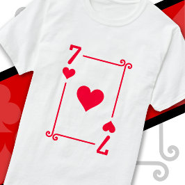 Uppspelningskort: sju-kort 7 av hearerna t shirt