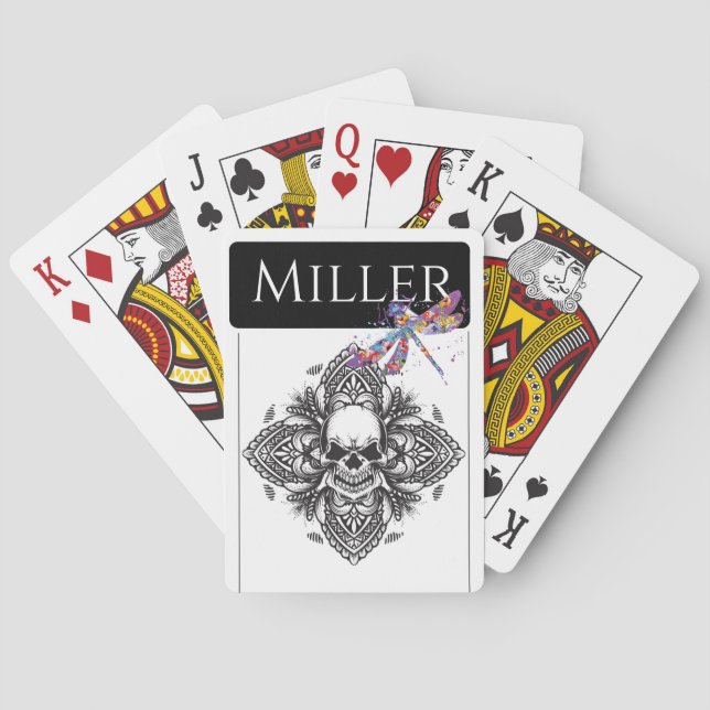 Uppspelningskort Skall Dragonfly Illustration Casinokort (Baksidan)