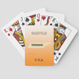 Uppspelningskort - Tennessee State Karta med City Casinokort