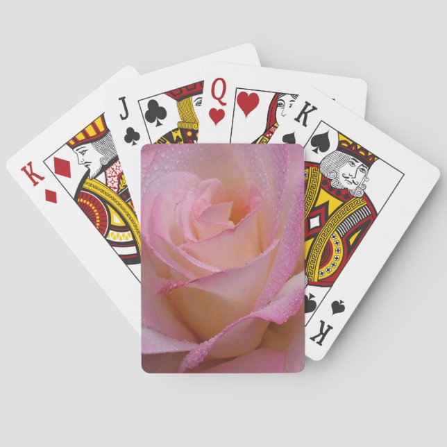 Uppspelningskort vacker Rosa ros Kortlek (Baksidan)