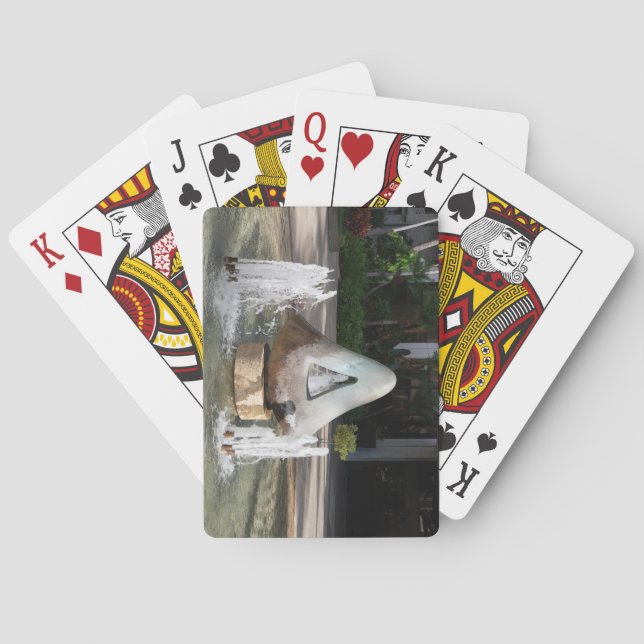 Uppspelningskort vatten Fontän Casinokort (Baksidan)