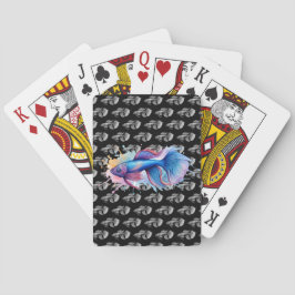 Uppspelningskort - Vattenfärgsserie: Betta Fish Casinokort