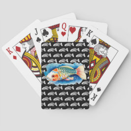 Uppspelningskort - Vattenfärgsserie: Koi Fish Casinokort