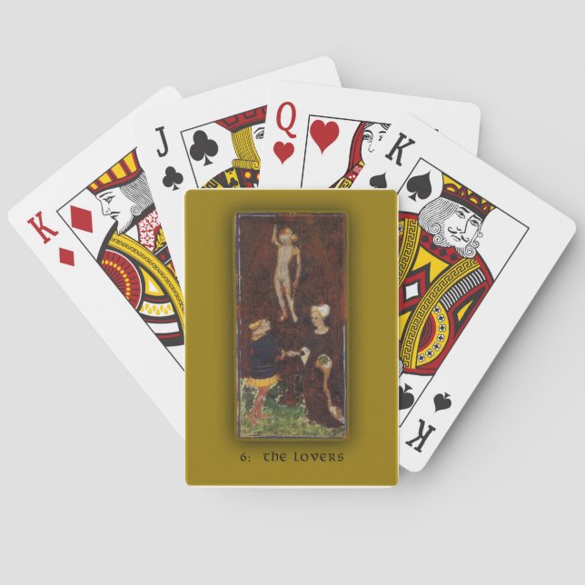Uppspelningskort Visconti-Sforza Tarot Älskare Spel Kort (Baksidan)