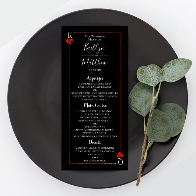 Uppspelningskortets Bröllop-insamlingsmeny i Monog Reklamkort (Skapare uppladdad)