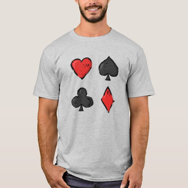 Uppspelningskortets Grått Shirt T Shirt (Framsida)