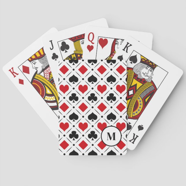 Uppspelningskortets kostym-symboler casinokort (Baksidan)