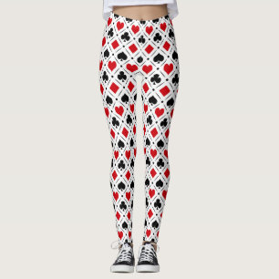 Uppspelningskortets kostym-symboler leggings