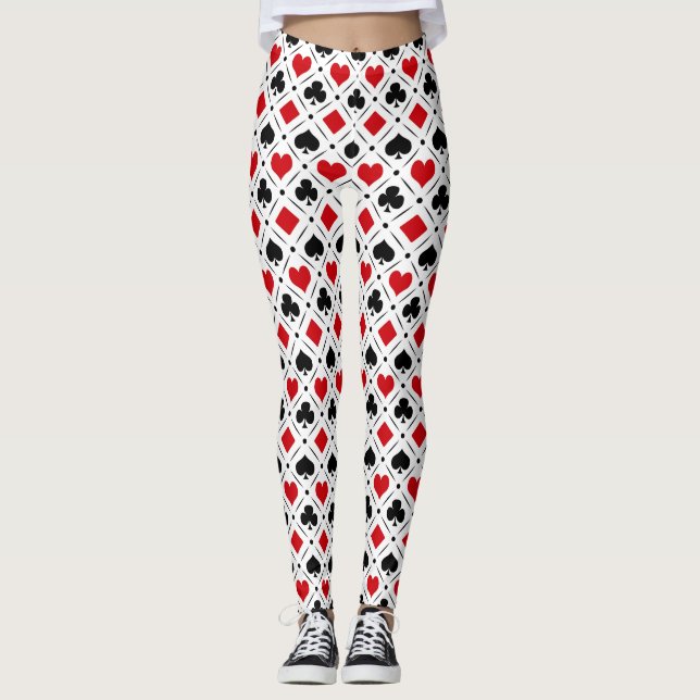 Uppspelningskortets kostym-symboler leggings (Framsida)